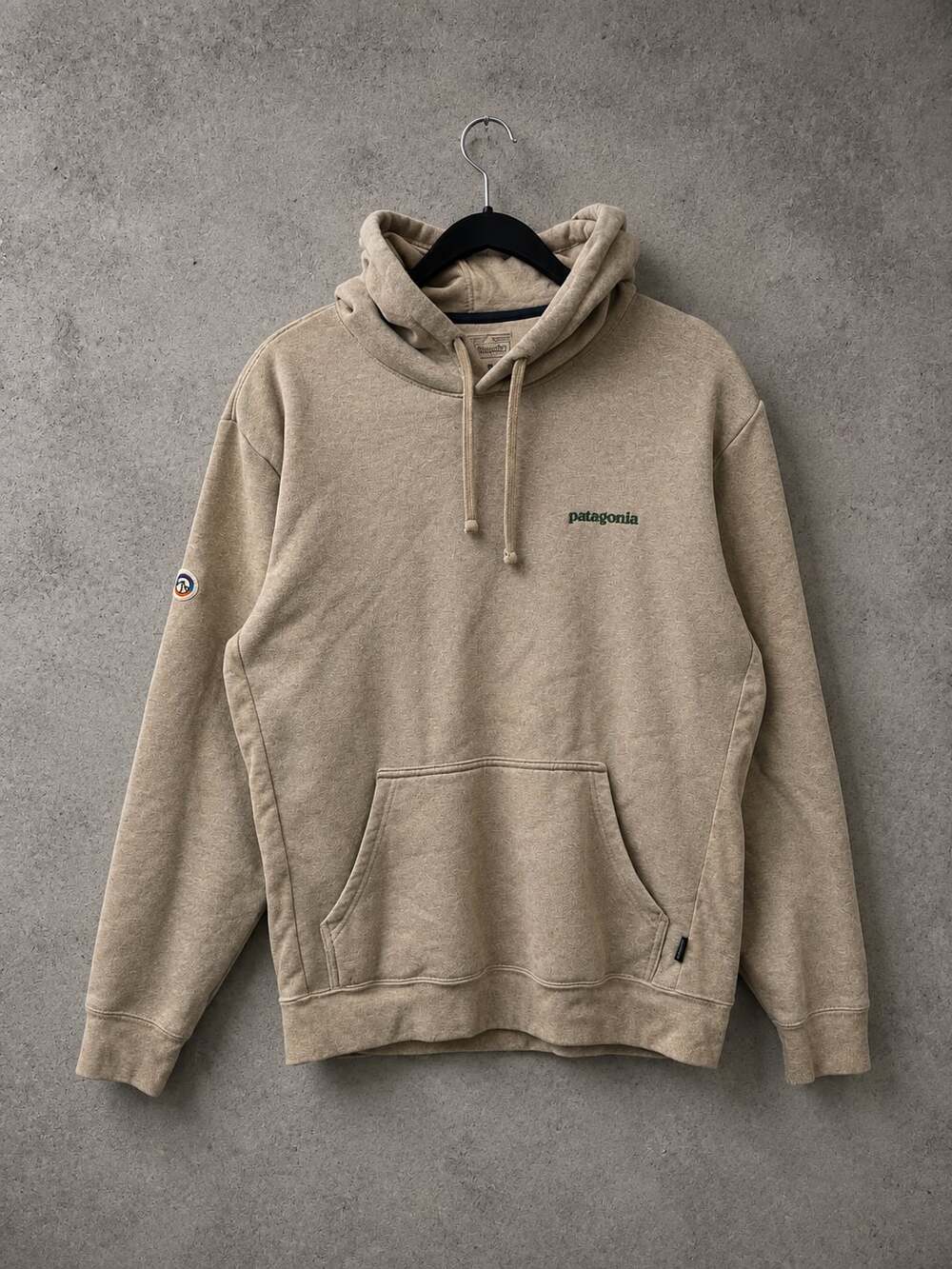 Patagonia Fitz Roy Icon Uprisal Hoodie Tan Pullover Sweatshirt